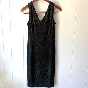 Size 6 Calvin Klein gold glitter cocktail dress